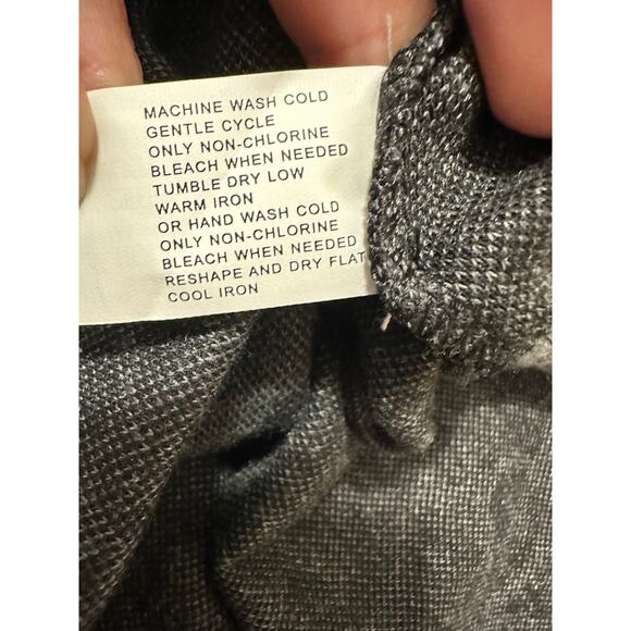 Banana Republic gray black leopard print long sleeves sheath dress size 4 - Picture 4 of 13